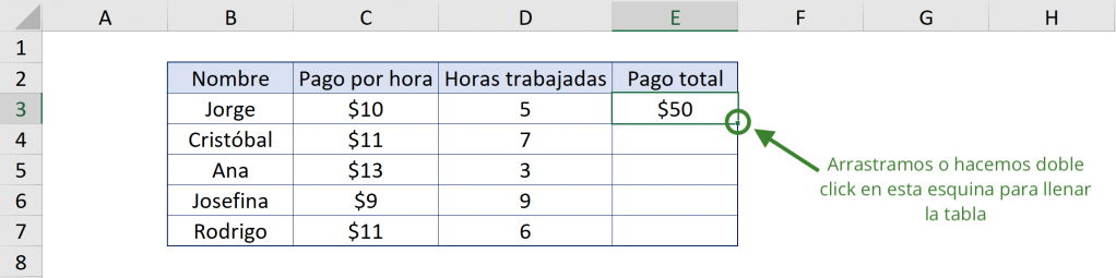 Click arrastrar referencias relativas Excel