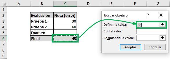 buscar objetivo en excel encontrar una incognita en excel