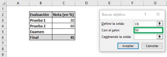 buscar objetivo en excel encontrar una incognita en excel